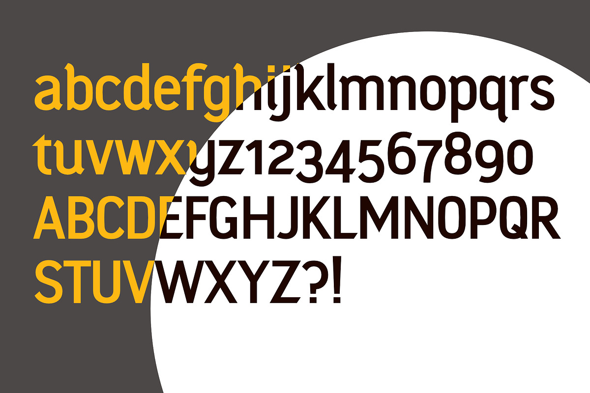 Midmoon Gothik typeface family, a Sans Serif Font by Andy Peat (Photo 2 of 9)