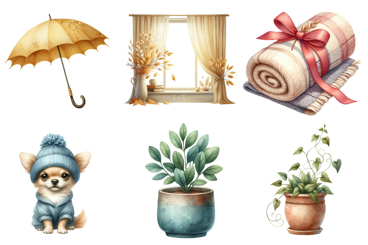 Cozy Chihuahua Clipart, an Illustration by CreationArt (Photo 4 of 6)