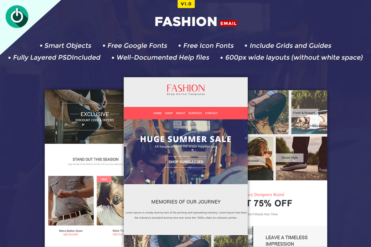 Fashion - E-Newsletter PSD, a Templates & Theme by NancyS