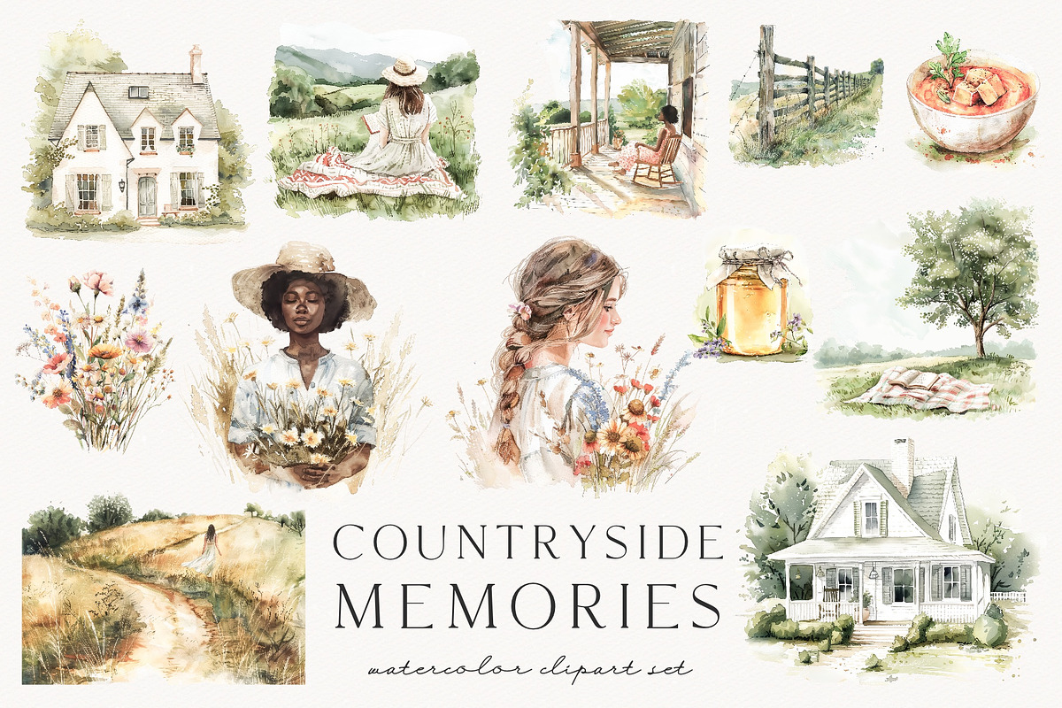 Countryside Memories, a Decorative Illustration by PeDe Designs (Photo 3 of 15)