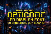 Opticode - LED Display Font, a Symbol Font by HipFonts (Thumbnail 1 of 9)