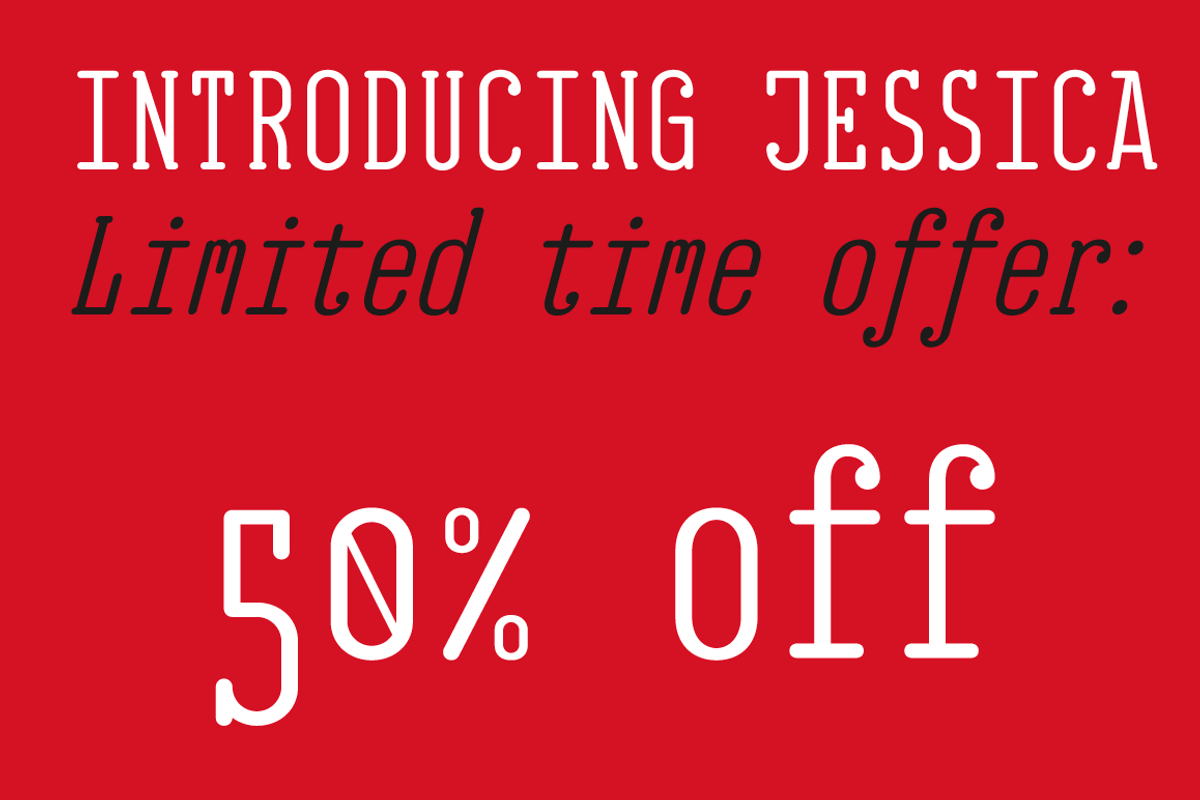 EB Jessica Font Family -50 %