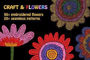 70s Craft Flower-embroidery&patterns