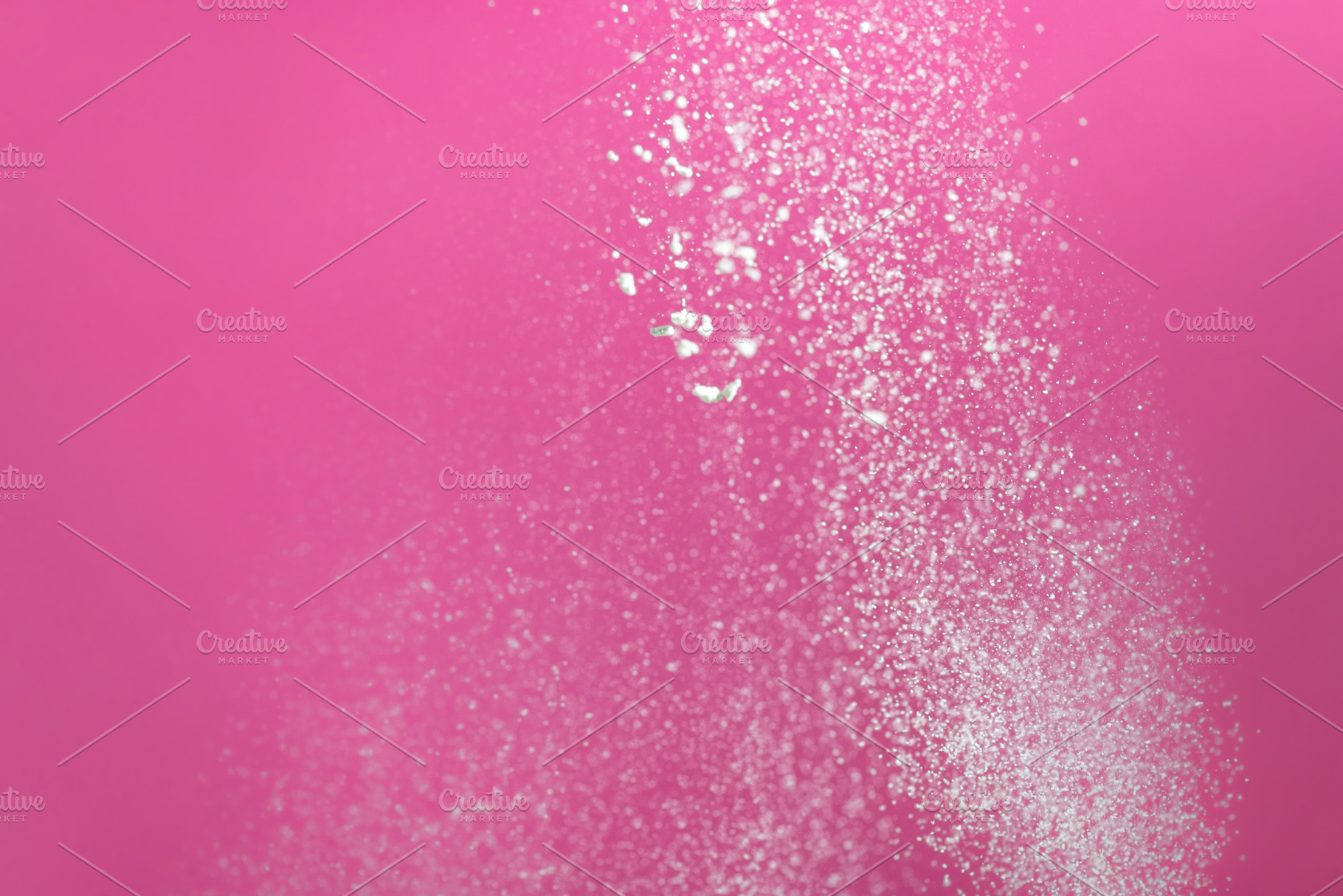 White powder explosion on pink, an Abstract Photo by LanaSweet