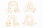 Pastel Watercolor Rainbow Clipart, an Illustration by PrettyGrandmillennial (Thumbnail 3 of 5)