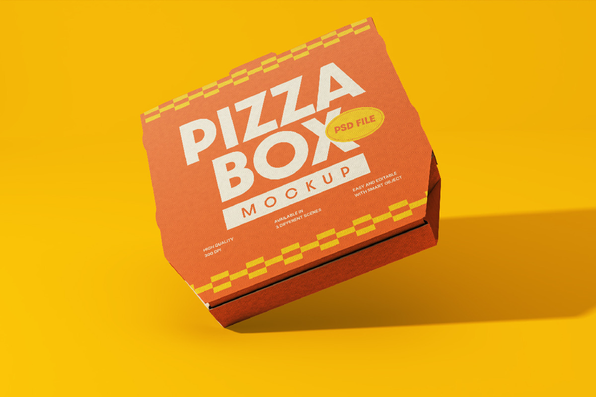 Pizza Box Mockup, a Cups & Container Mockup by Rahardi Creative (Photo 3 of 4)
