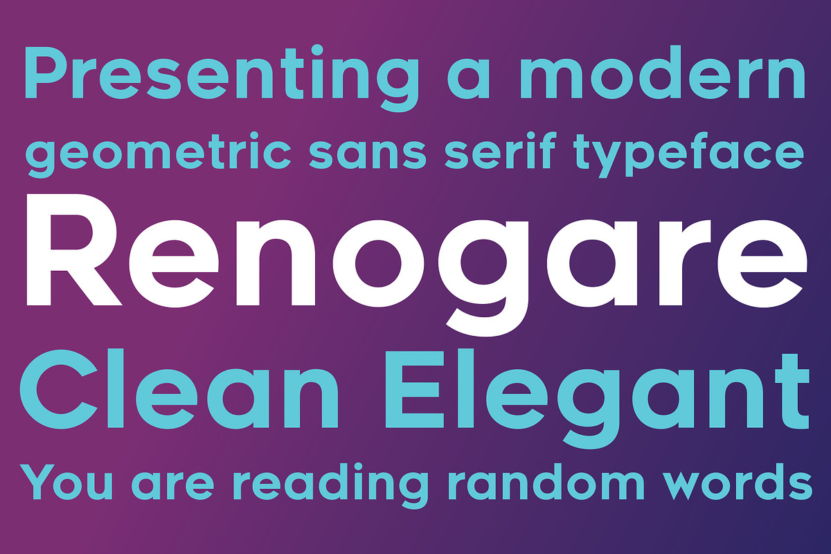 Renogare Font, a Sans Serif Font by Graphite_Studios (Photo 1 of 5)