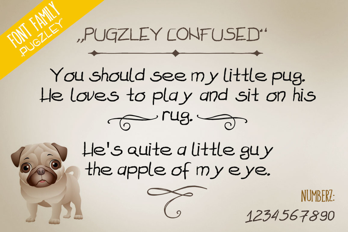 11 Handmade Font Family Pugzley, a Font by the little wonder shop (Photo 14 of 14)