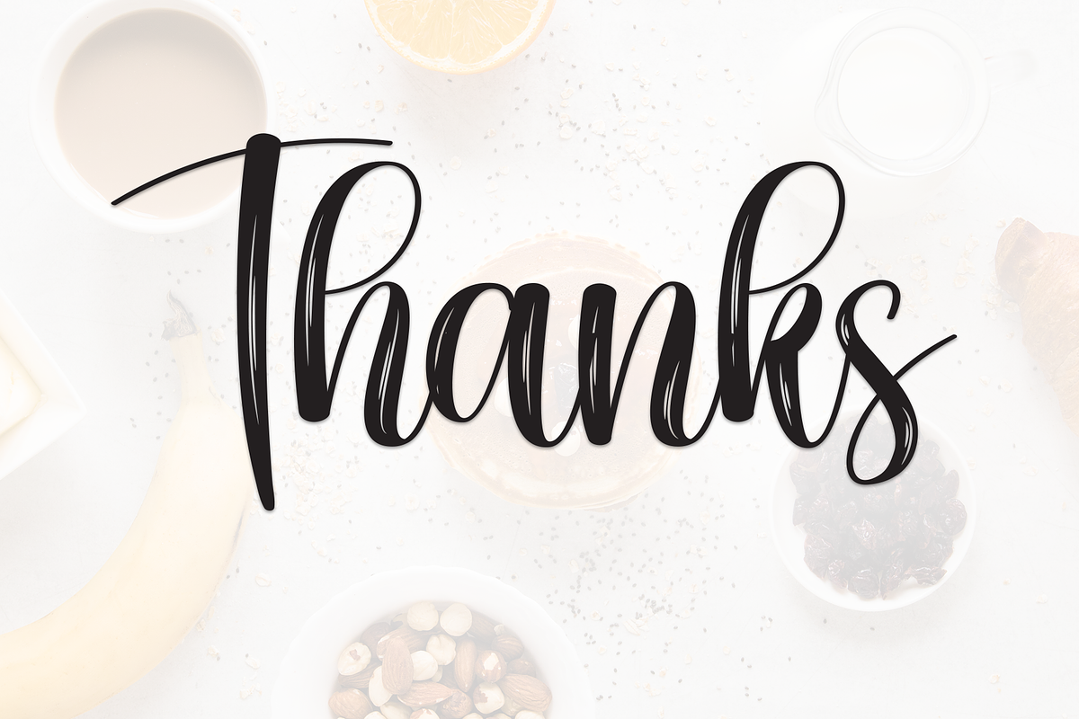 Breakfast | Script Font, a Handwritten Font by Scratchones (Photo 9 of 9)
