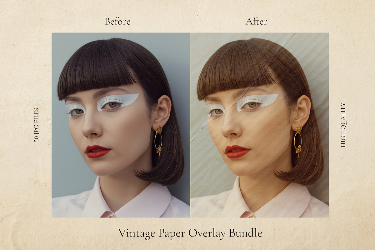 Vintage Paper Overlay Bundle, a Texture Graphic by M9 Design (Photo 1 of 7)