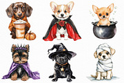 Watercolor Halloween Puppy Clipart, an Illustration by Craft Nest (Thumbnail 4 of 6)