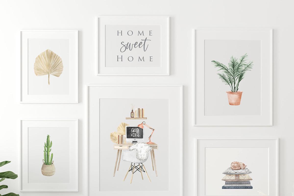Watercolor Workspace Elements, a Decorative Illustration by beehouse studio (Photo 10 of 14)