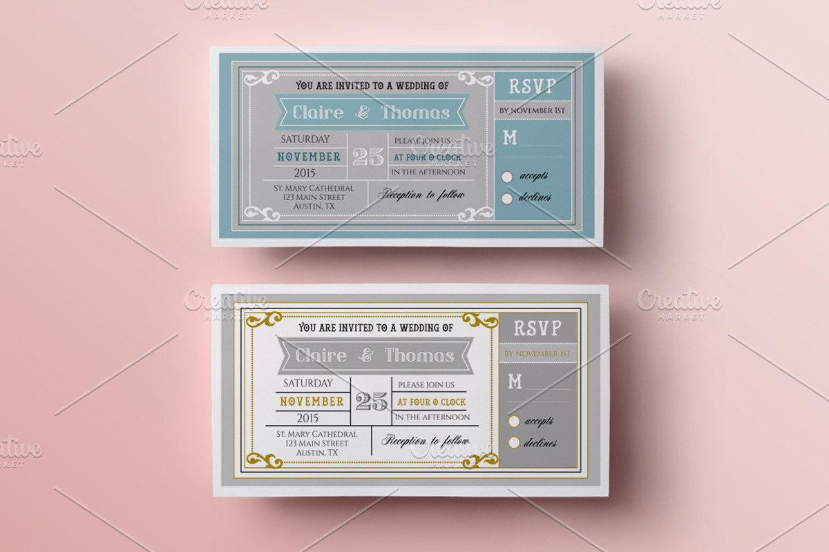 Ticket wedding invitation, an Invitation Template by annago (Photo 1 of 3)
