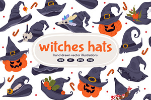 Witches Halloween hats