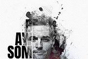 Typography portrait effect template, an Action Add-On by Photoshop Action (Thumbnail 13 of 16)