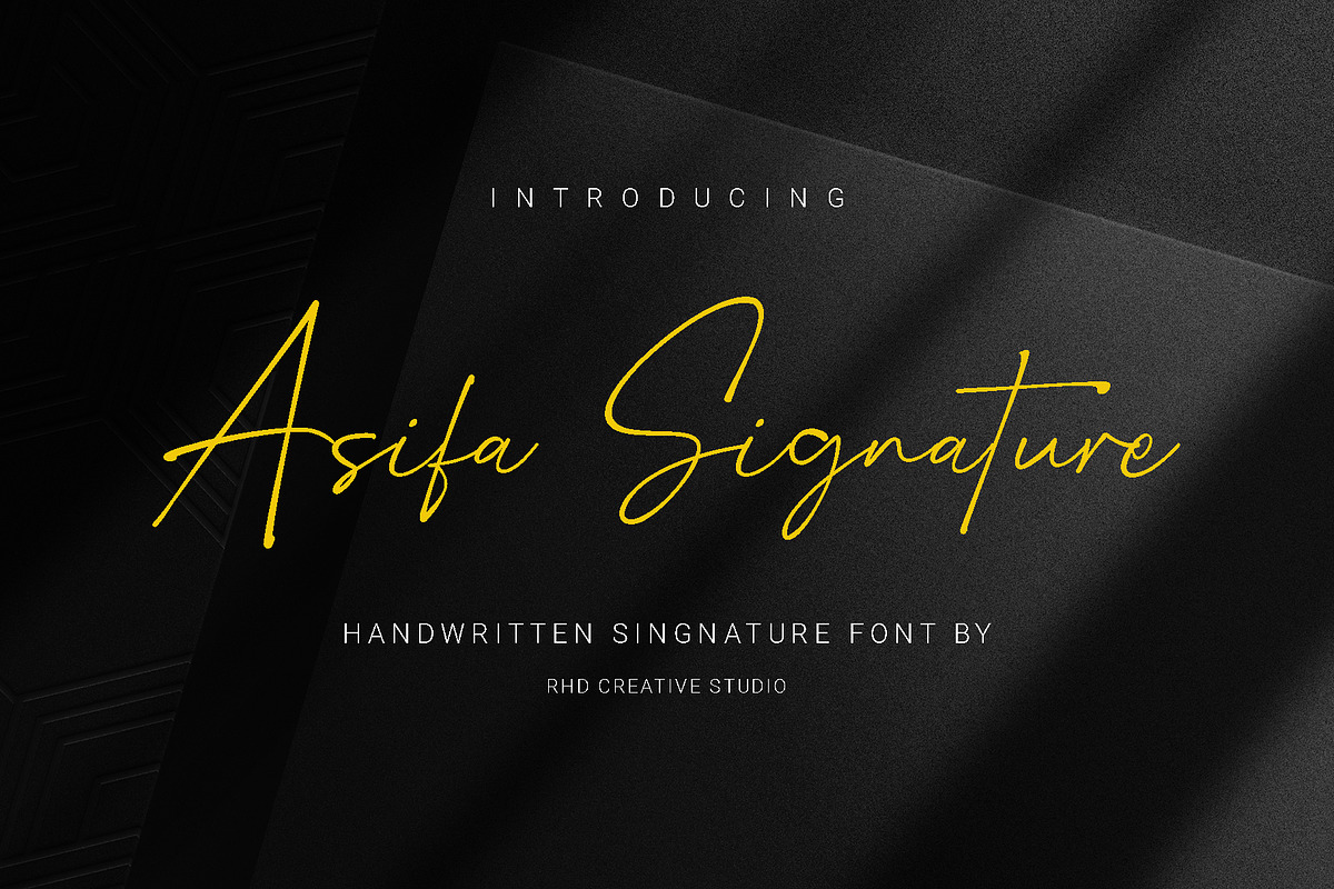 Asifa Signature - Handwritten Font, a Handwritten Font by RHD Creative Studio (Photo 1 of 10)