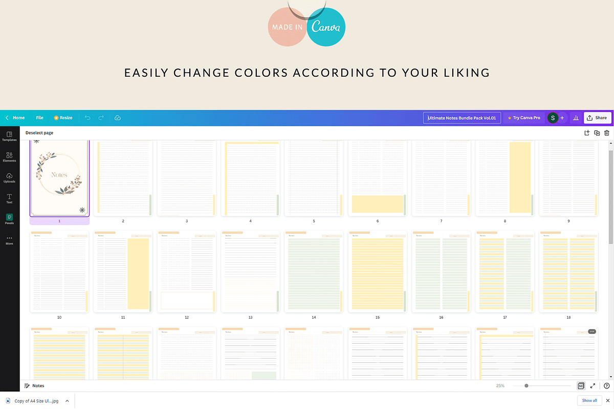 Ultimate Notes Bundle Pack, a Stationery Template by CreativeBundlex (Photo 5 of 7)