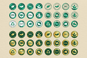Eco Friendly Badge Sticker Set Vecto, an Object Graphic by DesignerCandies (Thumbnail 3 of 9)