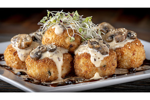 A sumptuous serving of crab cakes, a Food & Drink Photo by ZinetroN