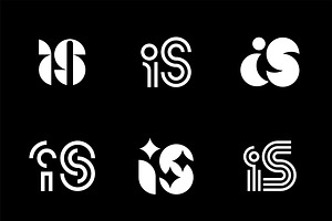 Set Of Letter IS Logos