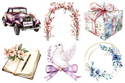 Cute Wedding Clipart, an Illustration by Pixels.Craft (Thumbnail 3 of 7)