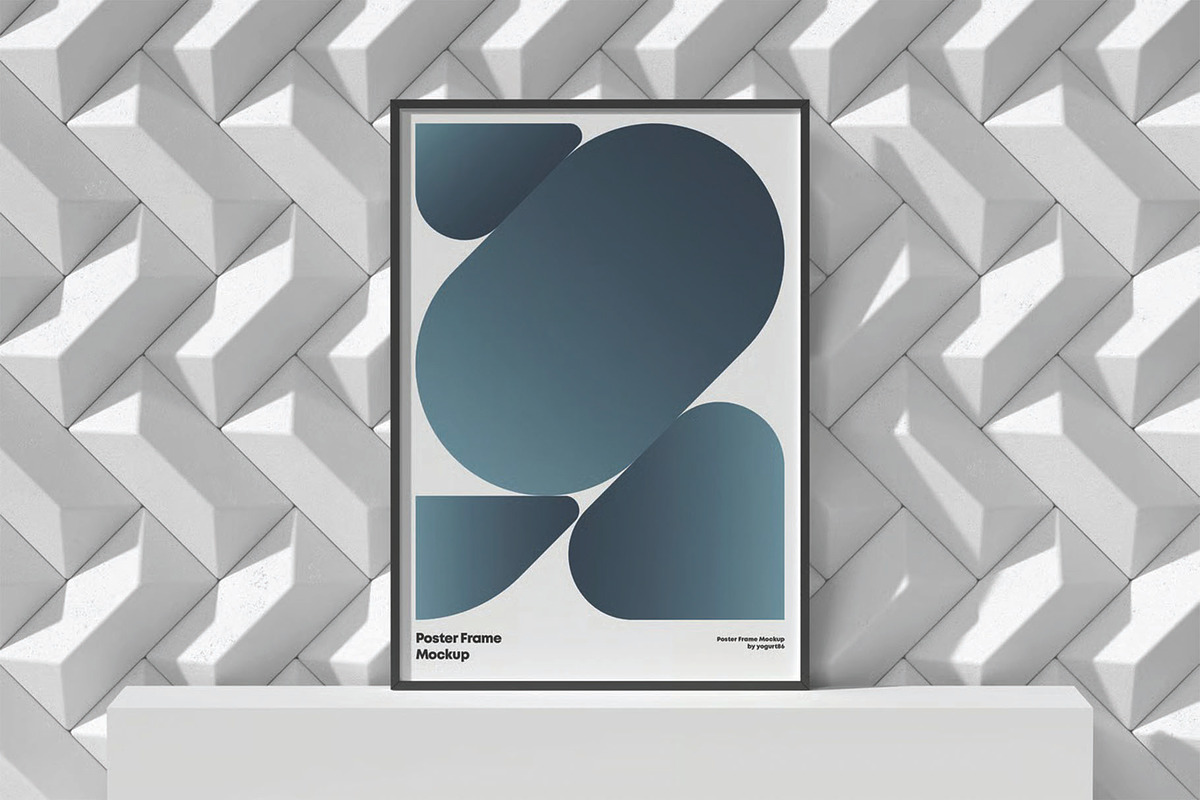Minimalist Poster Wall Frame Mockup, a Packaging Mockup by DesignRushMarket (Photo 13 of 16)