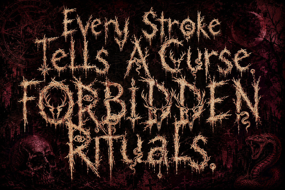 CultsithRitual - Cursed Damned, a Handwritten Font by HypeWorksCo (Photo 3 of 9)