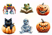 Funny Halloween Clipart, an Illustration by CreationArt (Thumbnail 2 of 9)
