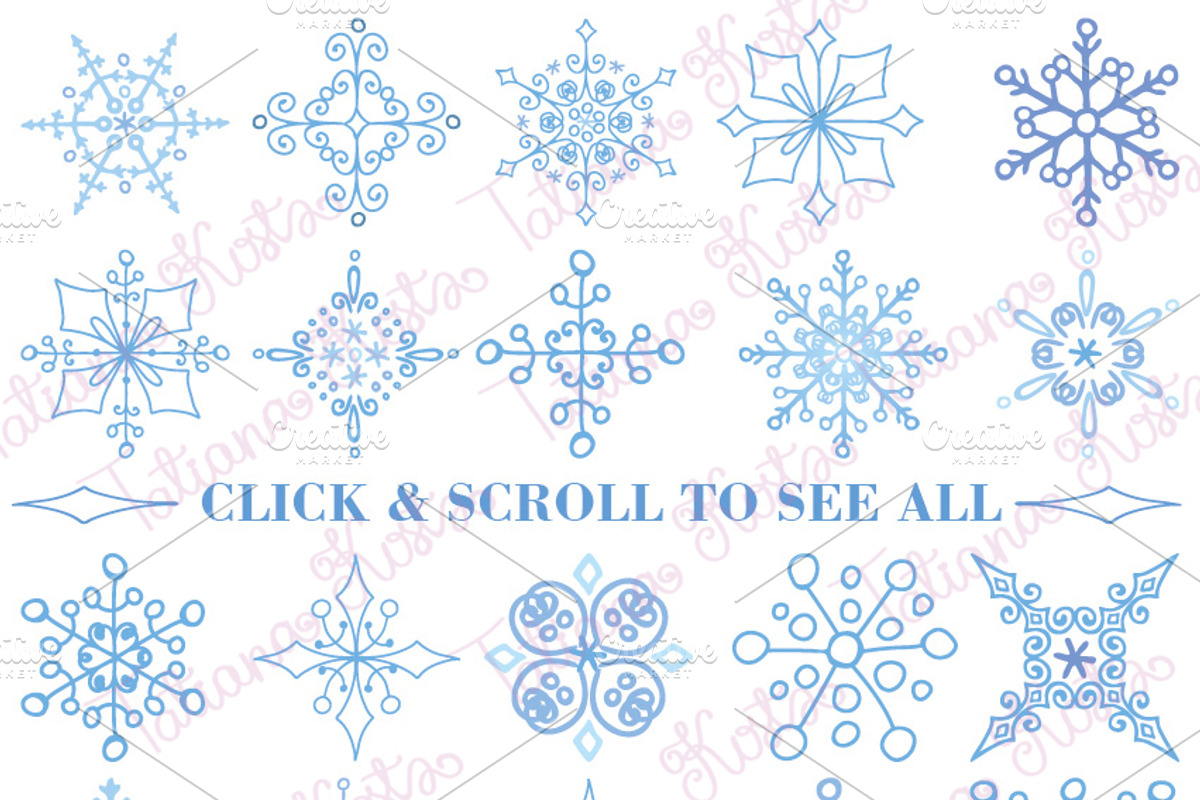 Snowflakes collection.Winter pattern, a Pattern Graphic by Tatianakost49 (Photo 2 of 5)