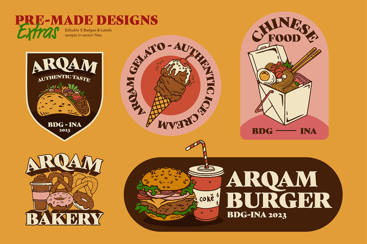 Fast Food Illustration Assets, a Food Illustration by ARQAM Studio (Photo 8 of 9)