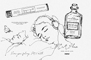REM Phase: Surreal Line Art Clipart, a Healthcare Illustration by Purple (Thumbnail 6 of 9)