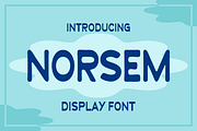 Norsem - Rounded Display Font, a Sans Serif Font by lelevien (Thumbnail 1 of 4)