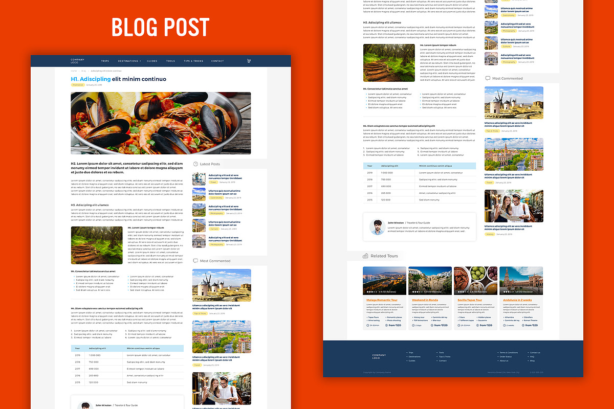 Travel Website Template - PSD & XD, a Websites & App Template by Better Be a Designer (Photo 12 of 13)
