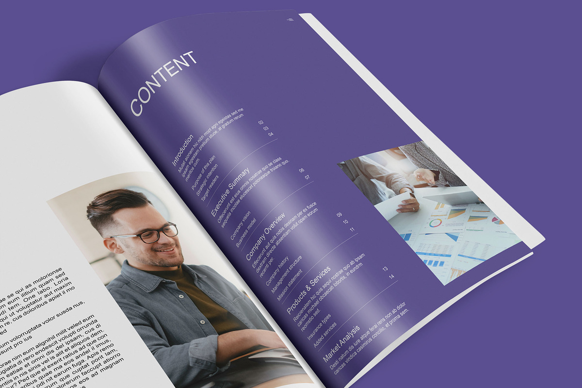 Annual Report Template, a Brochure Template by Creatiya Type (Photo 3 of 6)