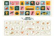 Christmas Advent Calendar Elements, an Object Graphic by AnkaDrozd (Thumbnail 5 of 7)
