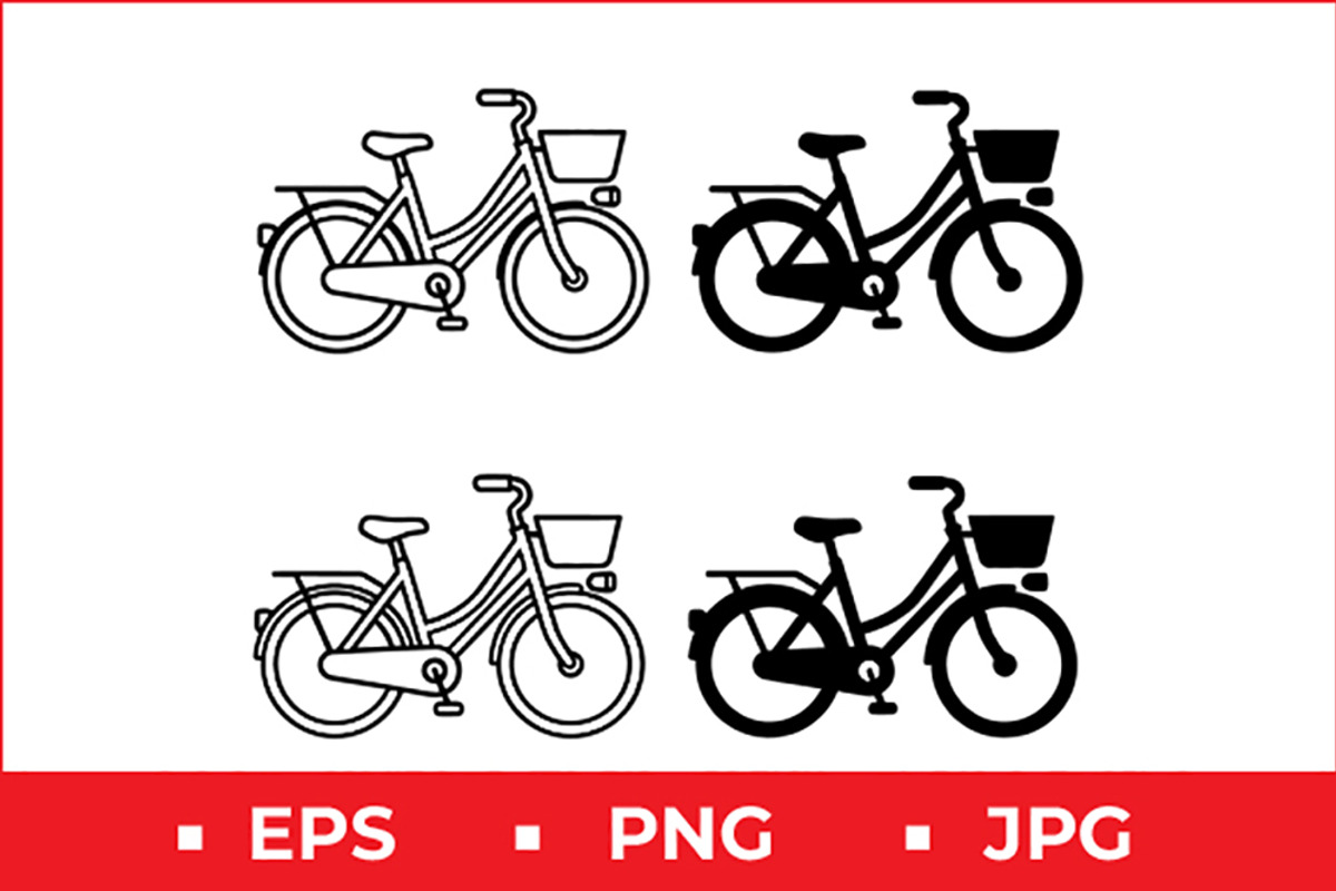 Bicycle Icon Set, a Solid Icon by Artonix (Photo 1 of 2)