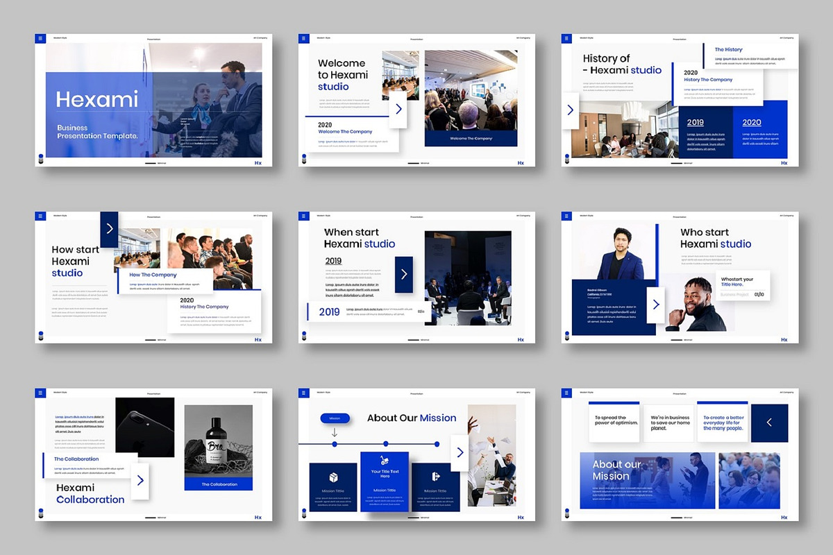 Hexami – Business PowerPoint Templat, a Presentation Template by Dens Creative Studio (Photo 2 of 6)