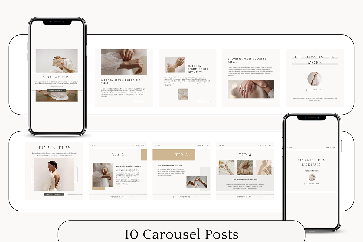 Minimalist Instagram Canva Templates, a Social Media Template by Saga Design Studio (Photo 7 of 8)