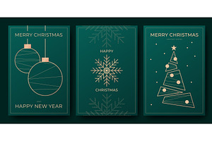 Elegant Christmas holiday card, an Illustration by art PVP - market