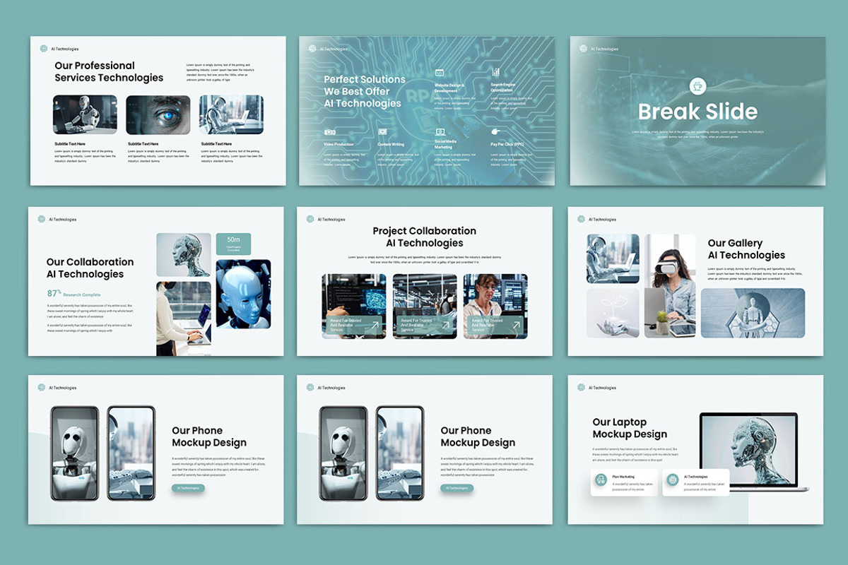 AI Technologies Powerpoint, a Presentation Template by yanindesign (Photo 4 of 5)