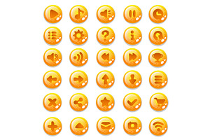set of buttons