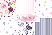 Watercolor rose and blackberry set, an Illustration by PS_patterns (Thumbnail 4 of 6)