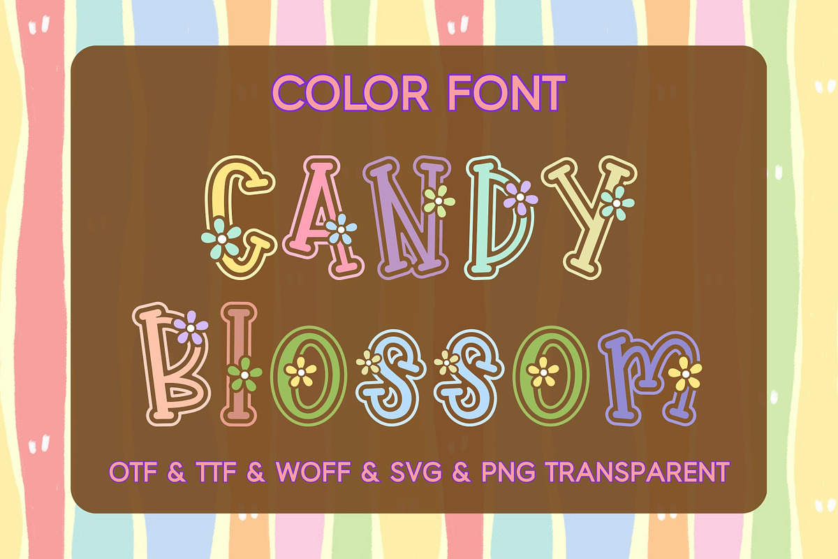 Candy Blossom - Color Font, a Serif Font by Adalin Shop (Photo 1 of 3)