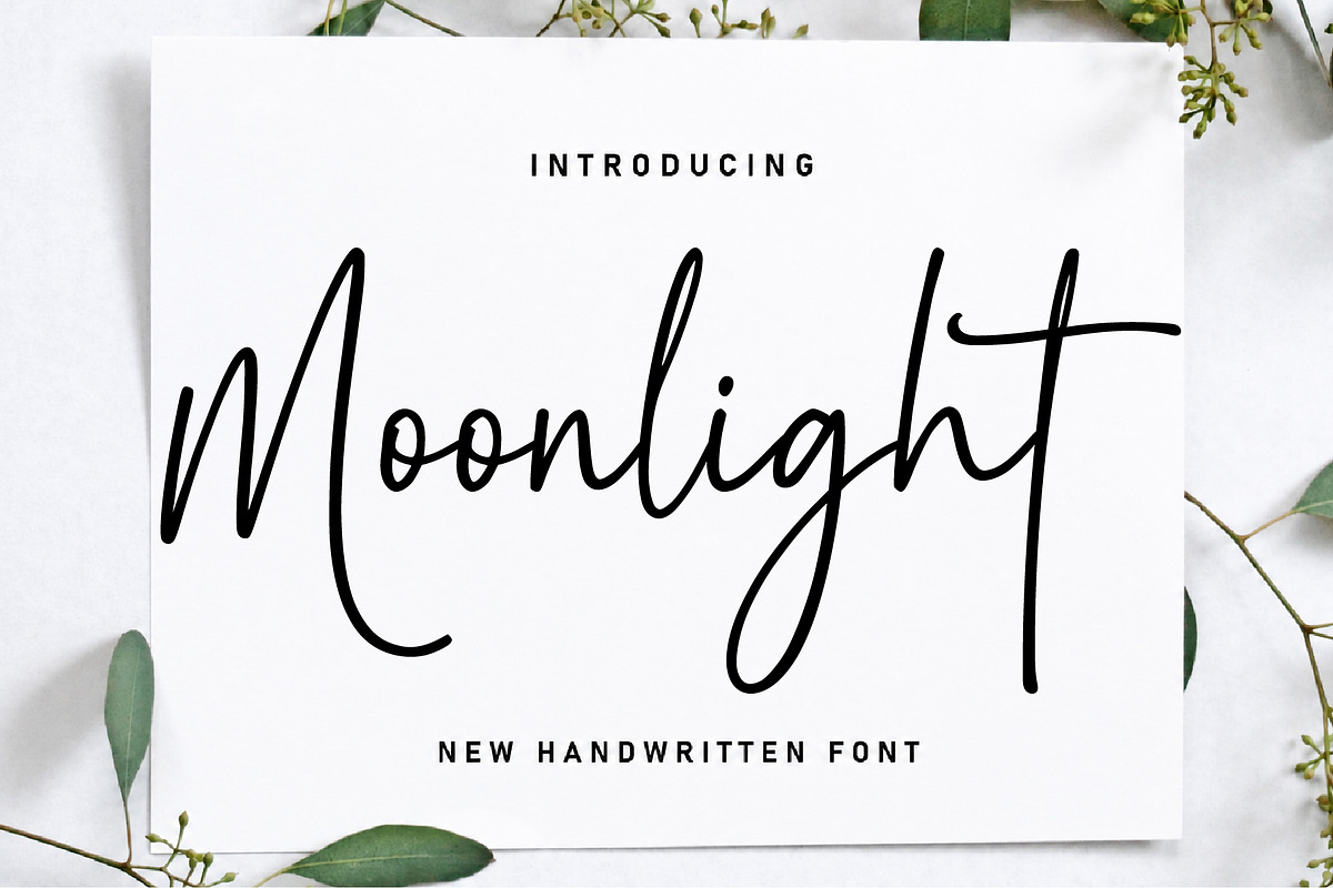 Moonlight, a Handwritten Font by Aura Typeface (Photo 1 of 8)