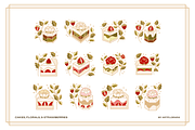 Sweet Cakes - Elements & Patterns, a Food Illustration by Artflorara (Thumbnail 6 of 12)