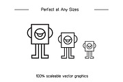 Kawaii Monster Character Icons, an Outline Icon by Designfour (Thumbnail 7 of 7)