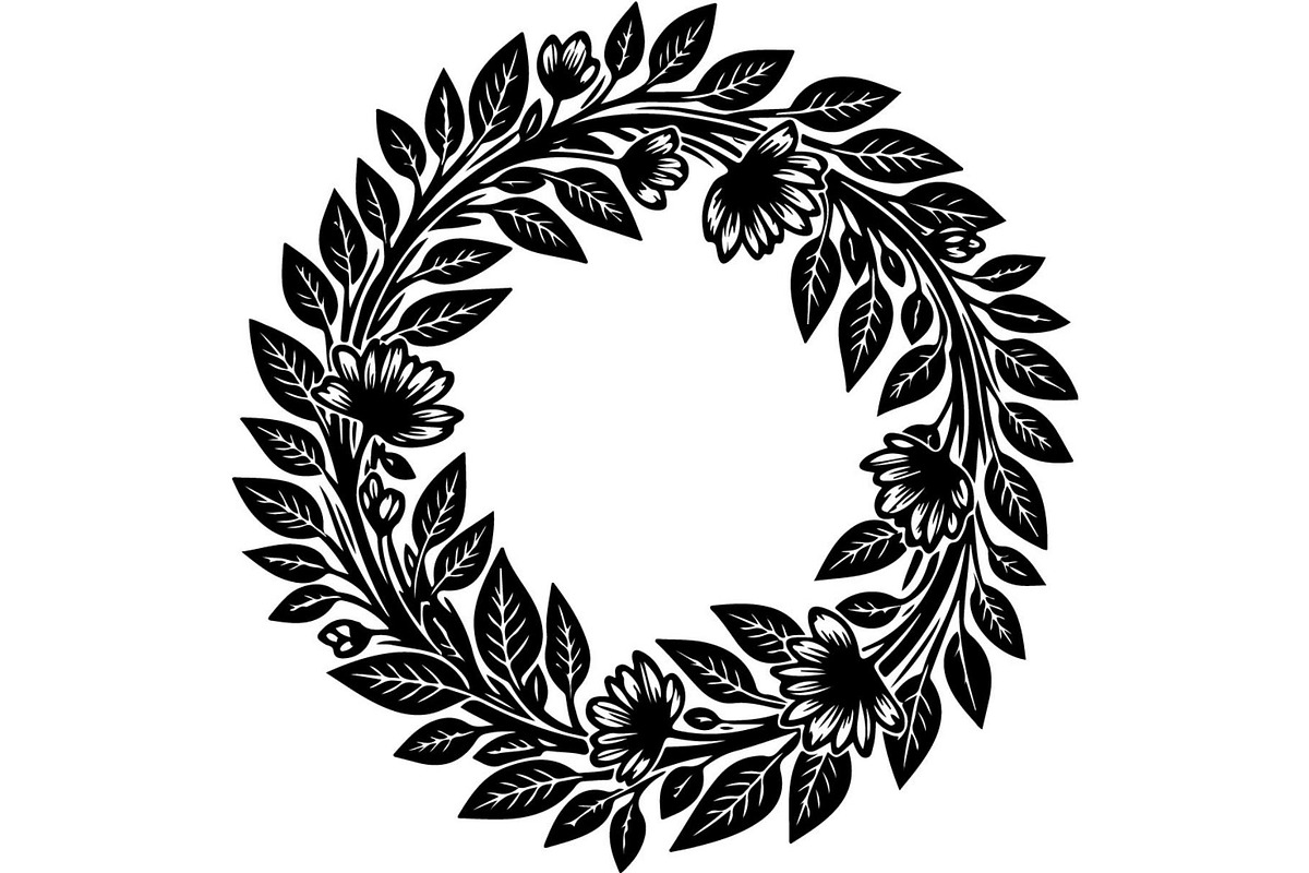 Botanical Laurel Wreath Silhouette, an Object Graphic by Creativeshirt (Photo 10 of 17)