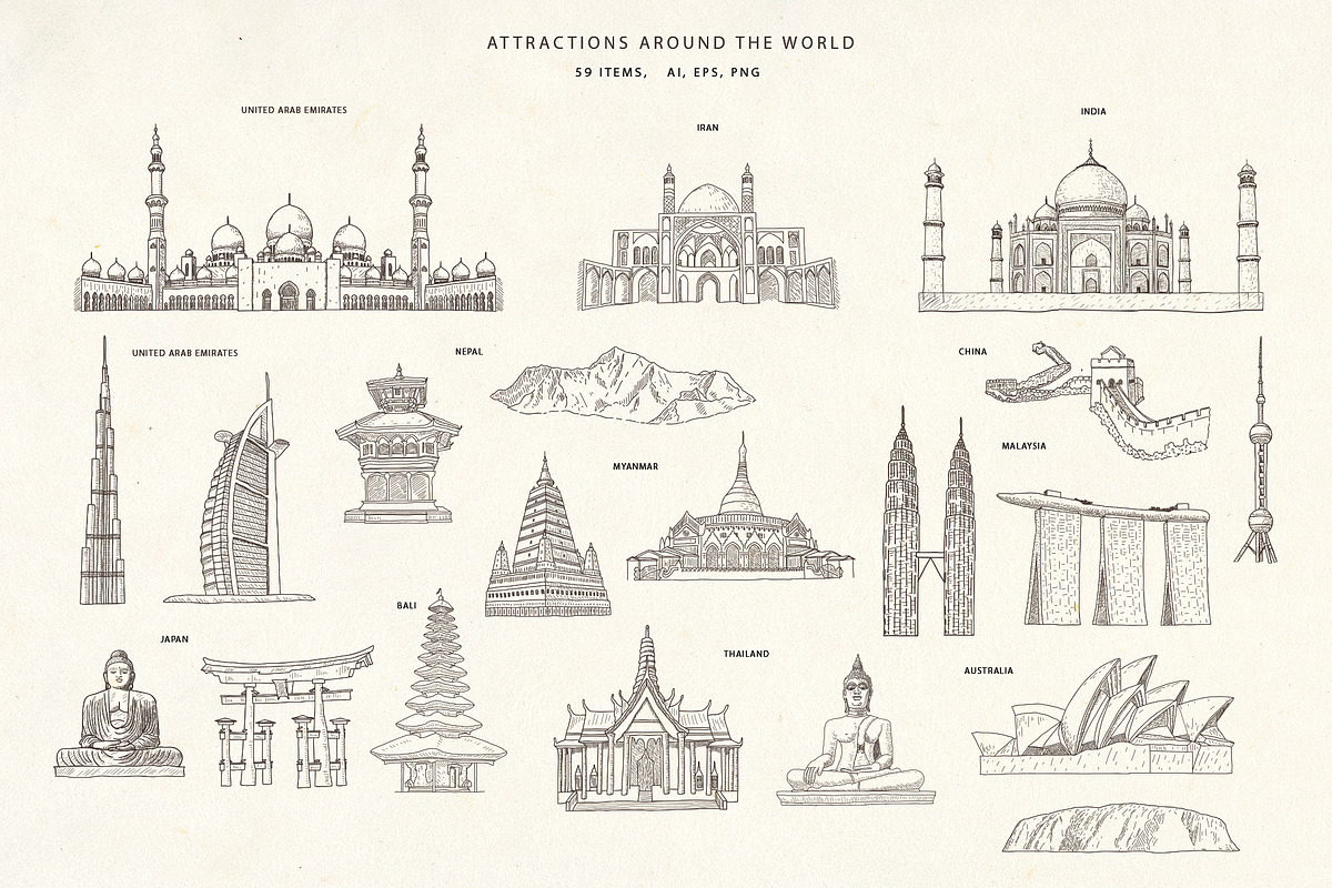 Around the World. Travel Bundle., an Object Illustration by Designwork (Photo 14 of 18)