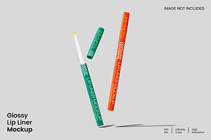 Glossy Lip Liner Mockup, a Pens & Pencil Mockup by renderstockmarket