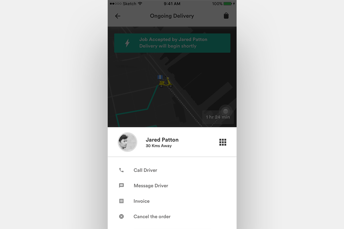 Complete iOS ui kit for delivery app, an UI Kit Template by Divanraj (Photo 13 of 29)